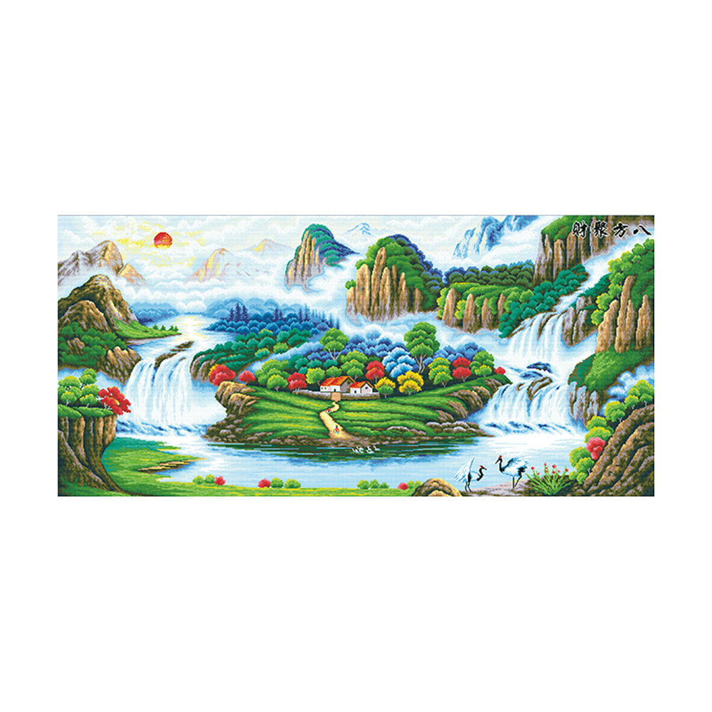 

Gather Wealth - 14CT Stamped Cross Stitch - 137*68cm, 501 Original