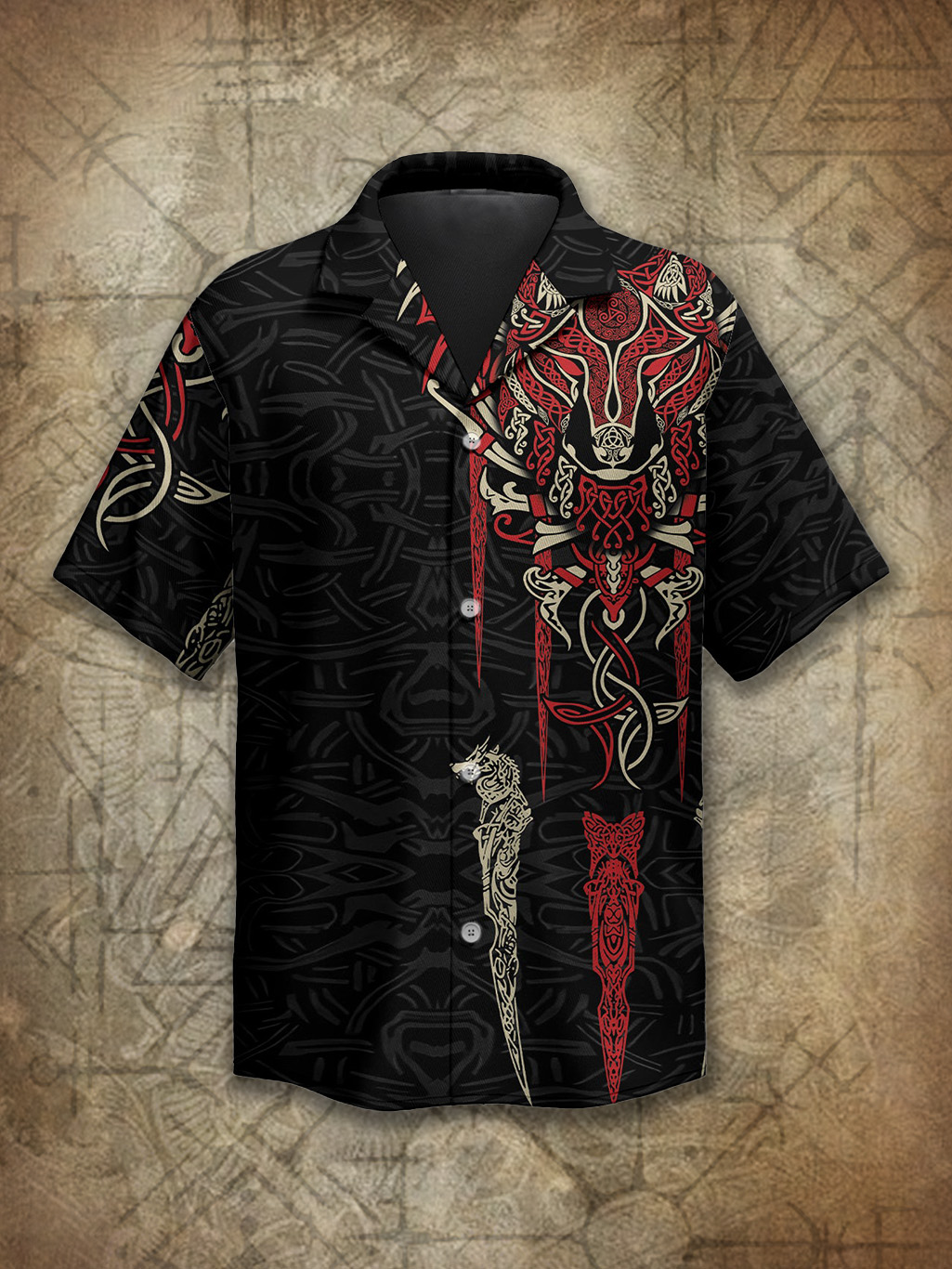 Viking Berserk Odin Totem Spirit Power Heritage Hawaiian Shirt / Rvogue / Rvogue