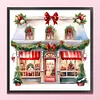 >SALE<Full Embroidery Cotton Thread 11CT Printed Christmas Shop Cross Stitch 50x50cm