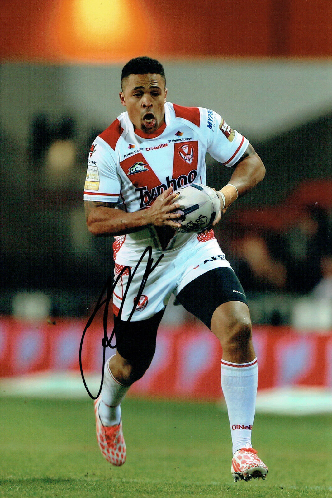 Jordan TURNER Signed St Helens Rugby Super League Autograph 12x8 Photo Poster painting AFTAL COA