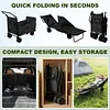 2-in-1 Wagons Carts Foldable 440lbs Capacity Folding Chair Cart with All-Terrain Wheels Beach Wagon for  Sports Garden Camping