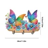(US Only)Butterfly Wood DIY Diamond Painting Art Hooks No Hole Punching Wall Decoration