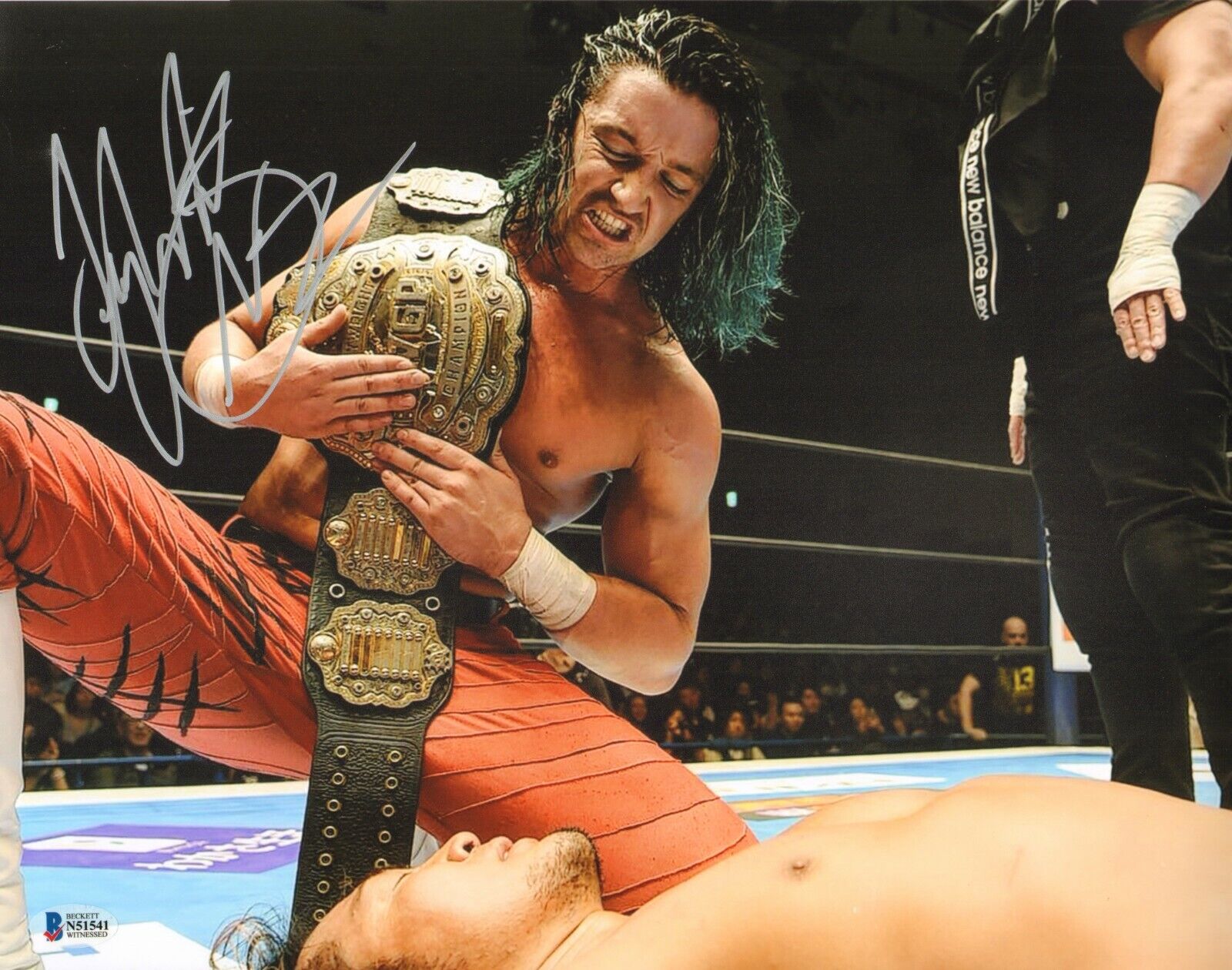 Jay White Signed 11x14 Photo Poster painting BAS COA New Japan Pro Wrestling Picture Autograph F