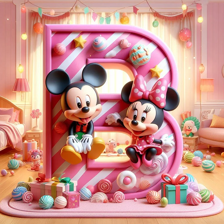 Mickey B 30*30CM (Canvas) Full Round Drill Diamond Painting gbfke