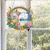 4Pcs Diamond Painting Summer Window Pendants Suncatcher Hanging Kits for Home Porch Farmhouse