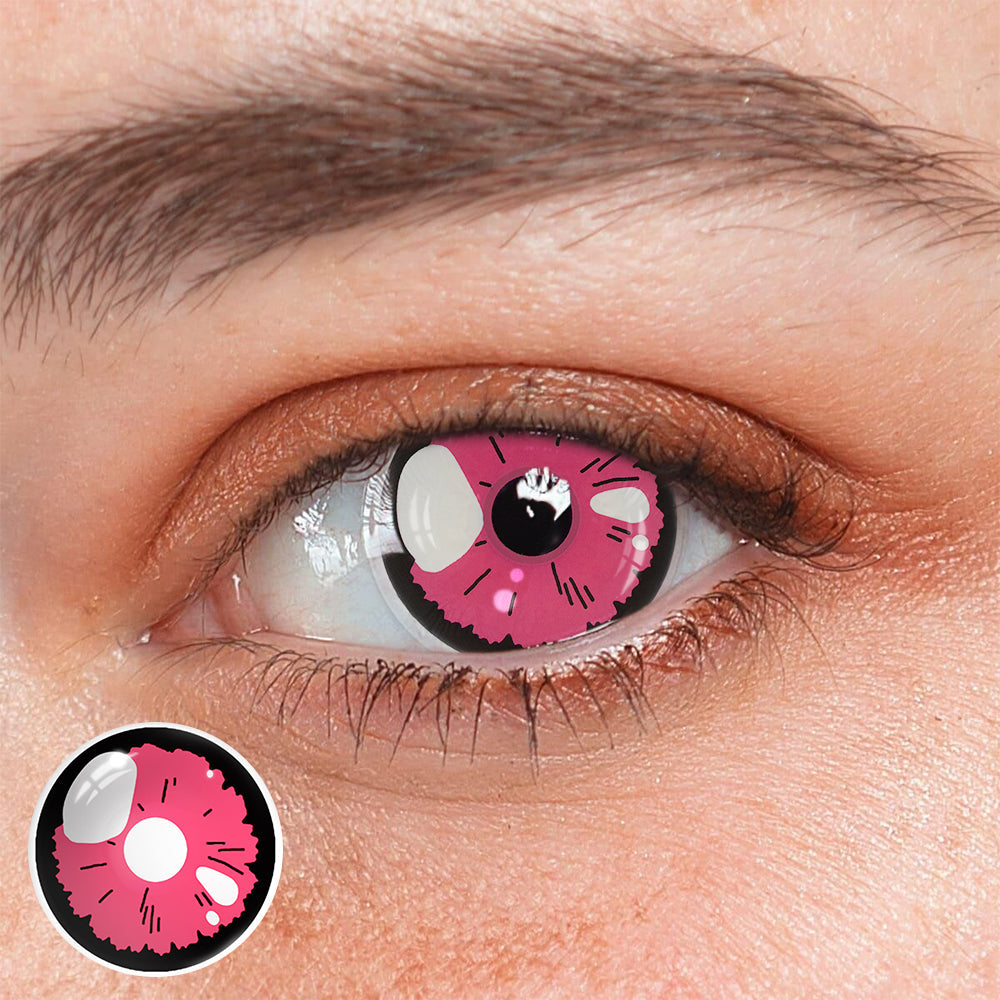 Cosplay Lobelia Kitagawa Pink Coloured Contact Lenses