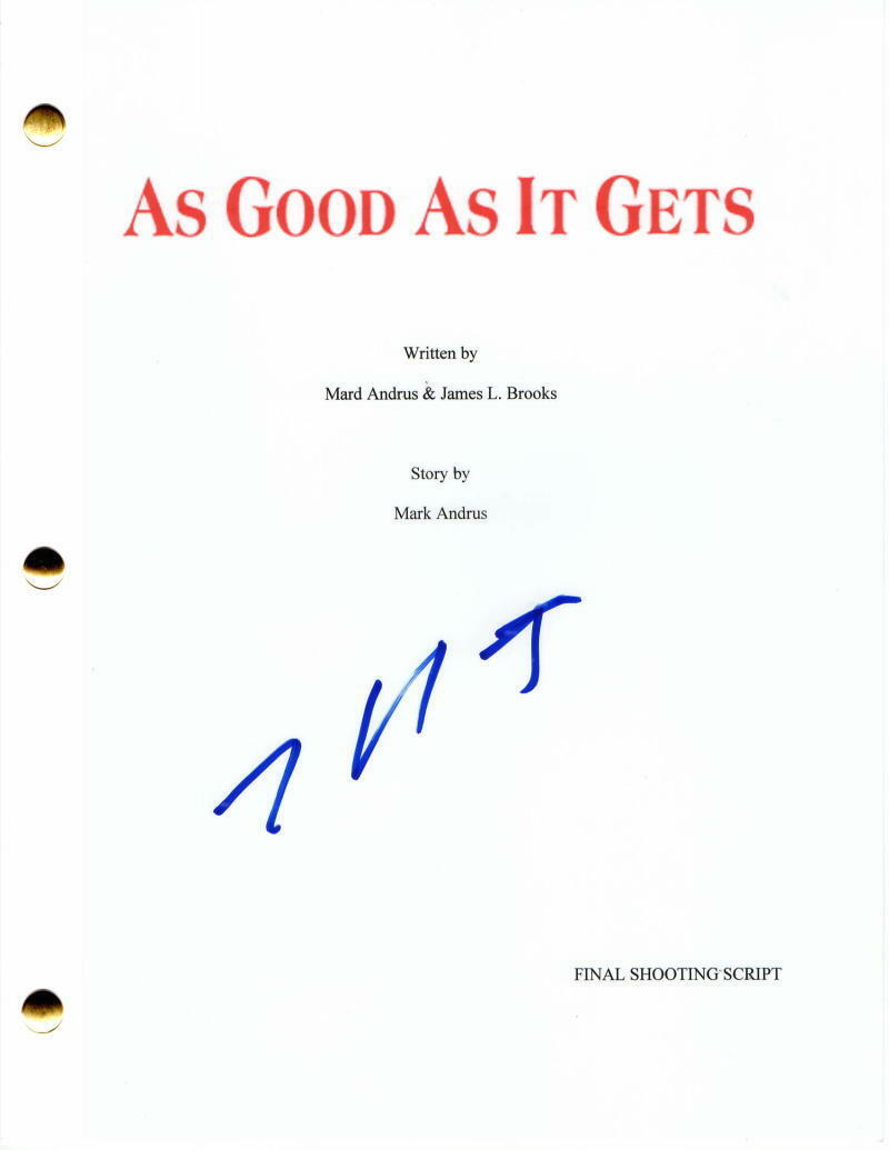 HELEN HUNT SIGNED AUTOGRAPH - AS GOOD AS IT GETS MOVIE SCRIPT - JACK NICHOLSON