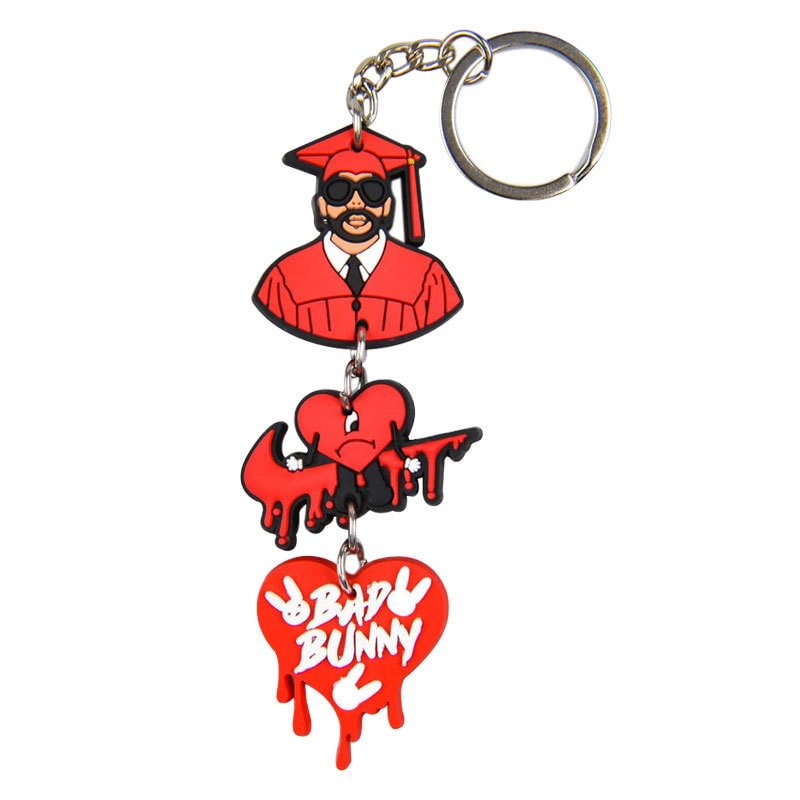 bad bunny pvc keychain