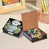 Diamond Painting Snowman Leather Notecard Box Gem Art Sticky Note Holder