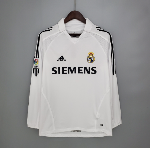Retro 2005/2006 Real Madrid Home Long Sleeve Football Shirt Thai Quality