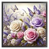 Rose Butterfly-11CT Stamped Cross Stitch 45*45cm