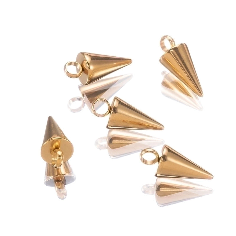 10 PCS/Package 4*10.5mm 6*10.5mm 6 * 15mm Hole 2~2.9mm Hole 3~3.9mm 304 Stainless Steel Solid Color Polished Pendant