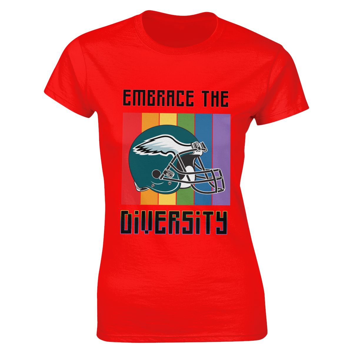 Philadelphia Eagles Embrace The Diversity Women's Crewneck T-Shirt