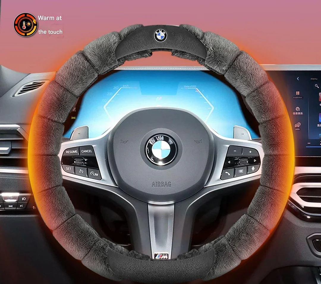 Winter Car Warm Plush Steering Wheel Cover