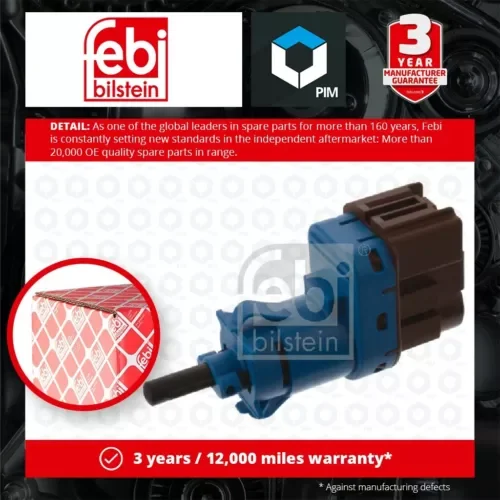 Dronehint Brake Light Switch fits FIAT GRANDE PUNTO 199 2005 on 50512681 Febi Quality New Parts