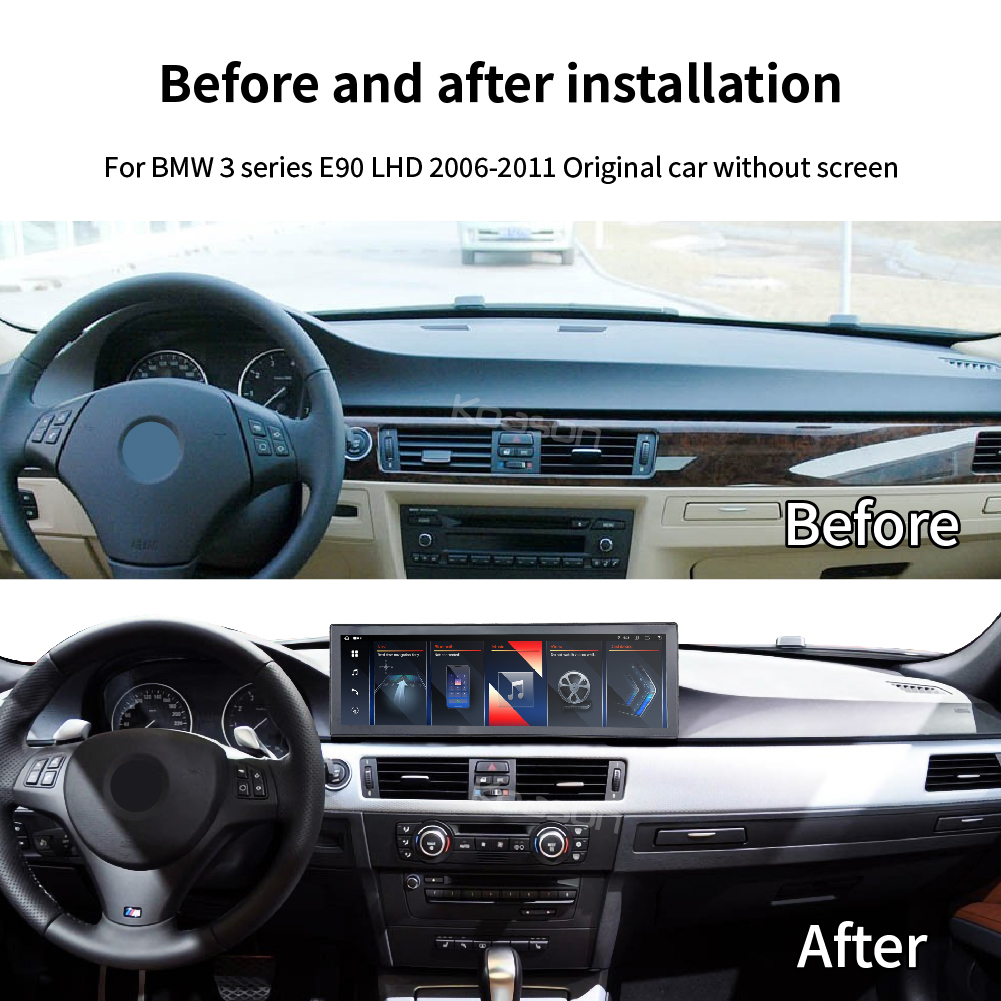 KOASON 14.9inch Android Touch Screen Upgrade Autoradio Wireless Apple CarPlay Android Auto For BMW 3 Series E90 E92 