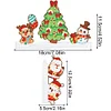 (US Local)Christmas Tree Snowman Reindeer Diamond Painting Door Corner Sign for Home Decor