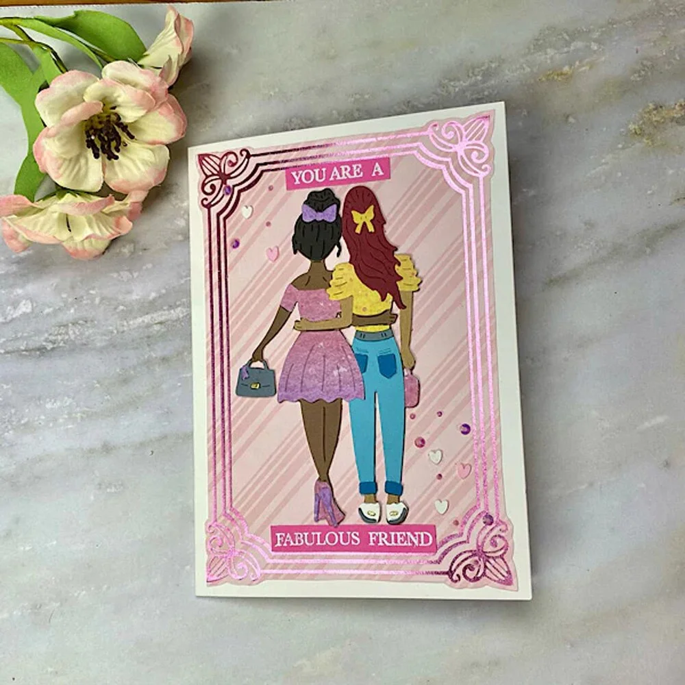 Nigikala Goddess Metal Cutting Dies Best Friends Diy Scrapbooking Photo Album Decorative Embossing Paper Card Crafts