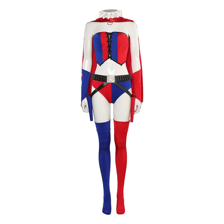 Harley Quinn Season 4 (2023) Harley Quinn Red Sexy Set Outfits Cosplay Costume Halloween Carnival Suit-Coshduk