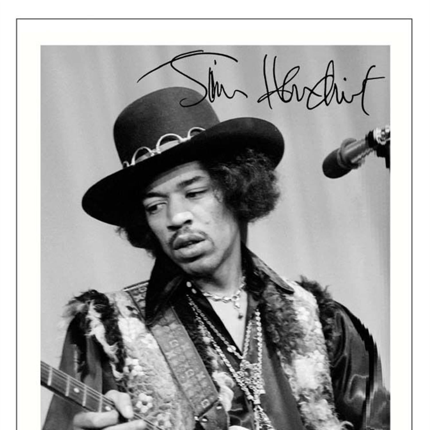 JIMI HENDRIX SIGNED Photo PRINT AUTOGRAPH THE EXPERIENCE VOODOO CHILD HEY JOE