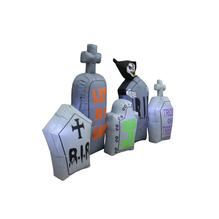 7 Foot Long Halloween Tombstone Pathway Inflatable
