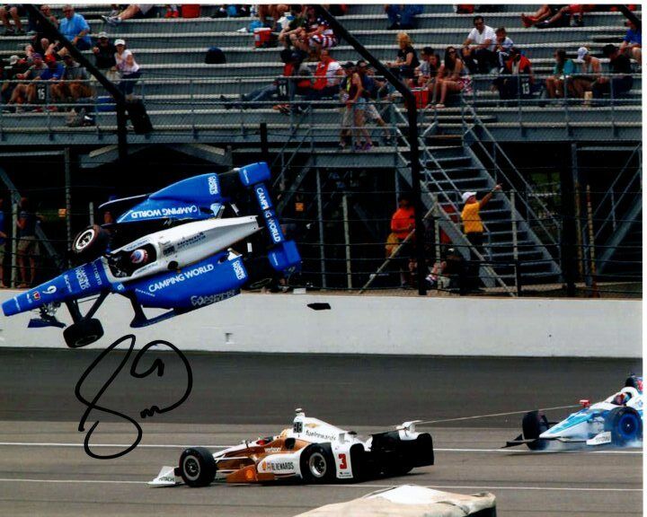 SCOTT DIXON signed autographed INDY CRASH Photo Poster painting