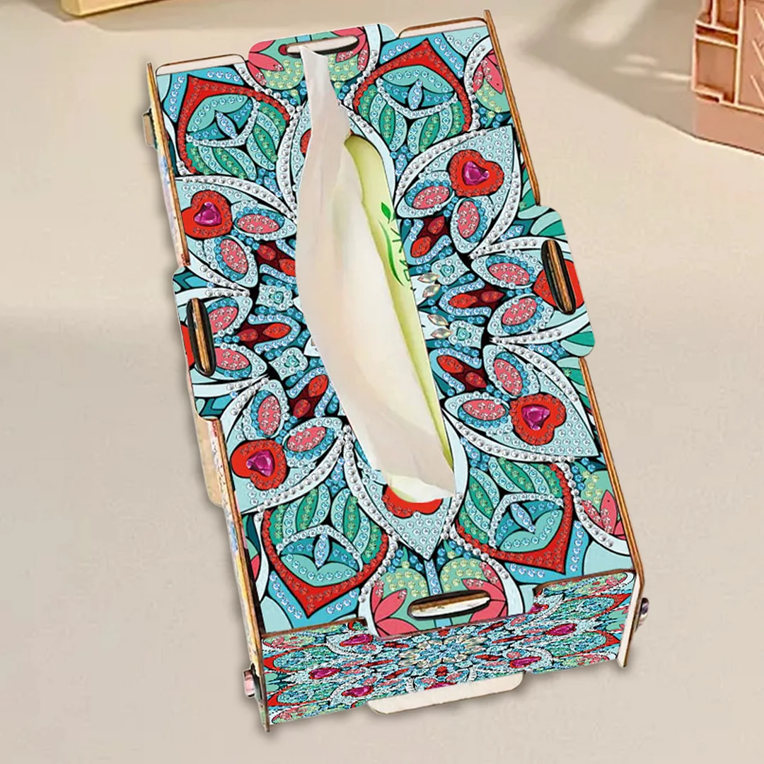 Mandala DIY Diamond Art Paper Towel Holder for Home and Office Decoration