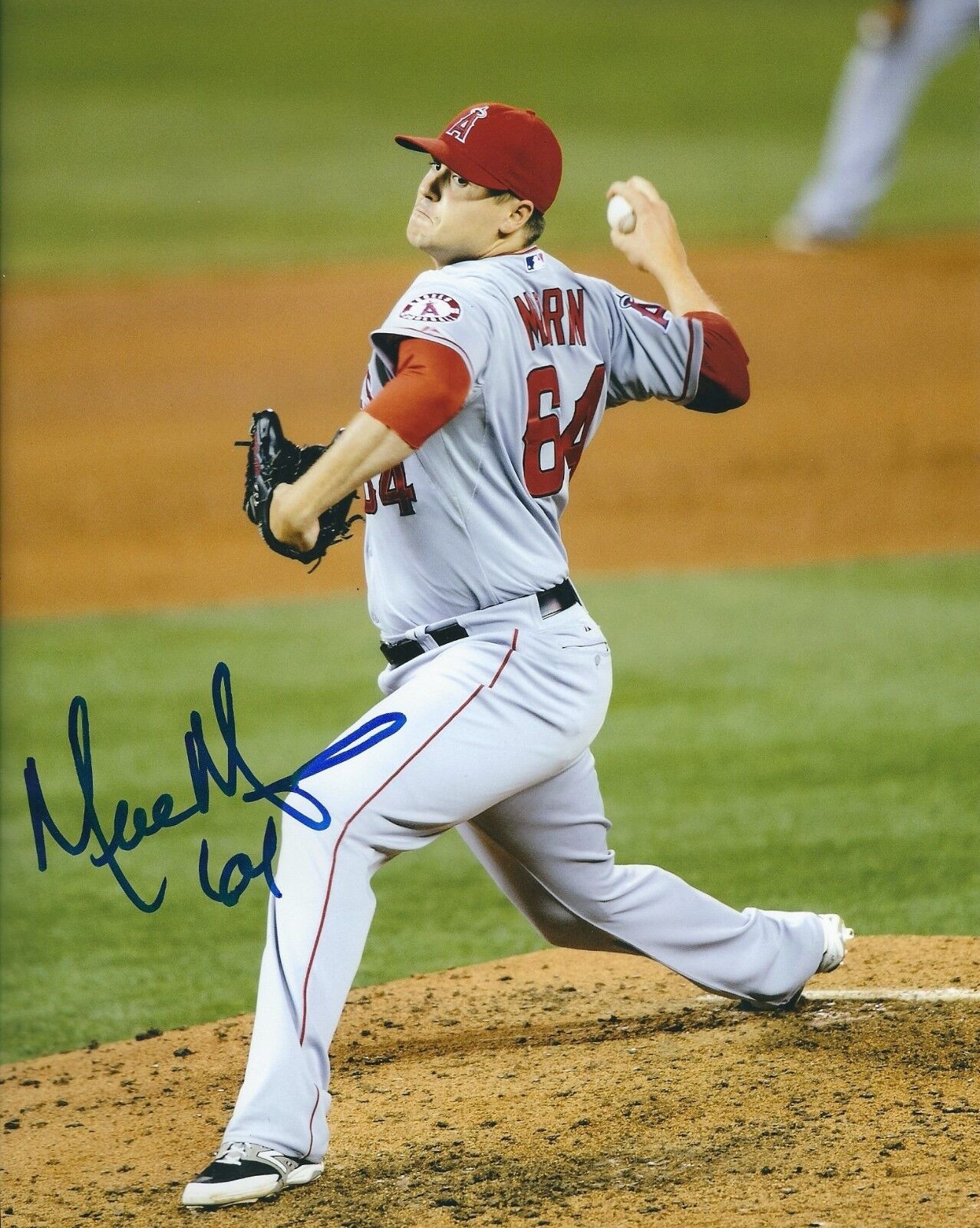 Signed 8x10 MIKE MORIN Los Angeles Angels Autographed Photo Poster painting - COA