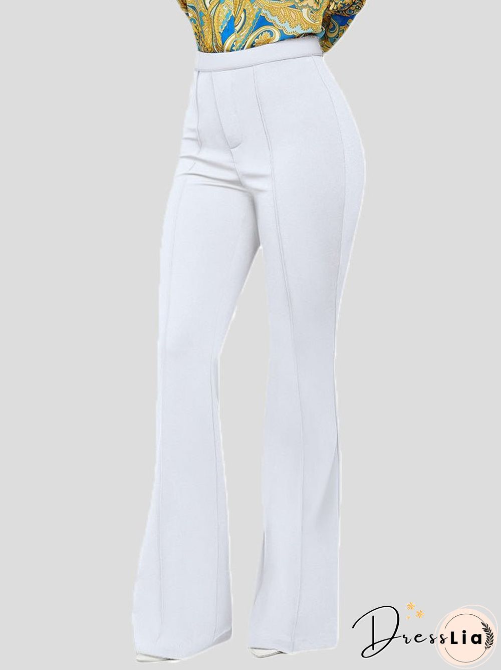 Women'S Pants Solid Slim High Waist Flared Pants