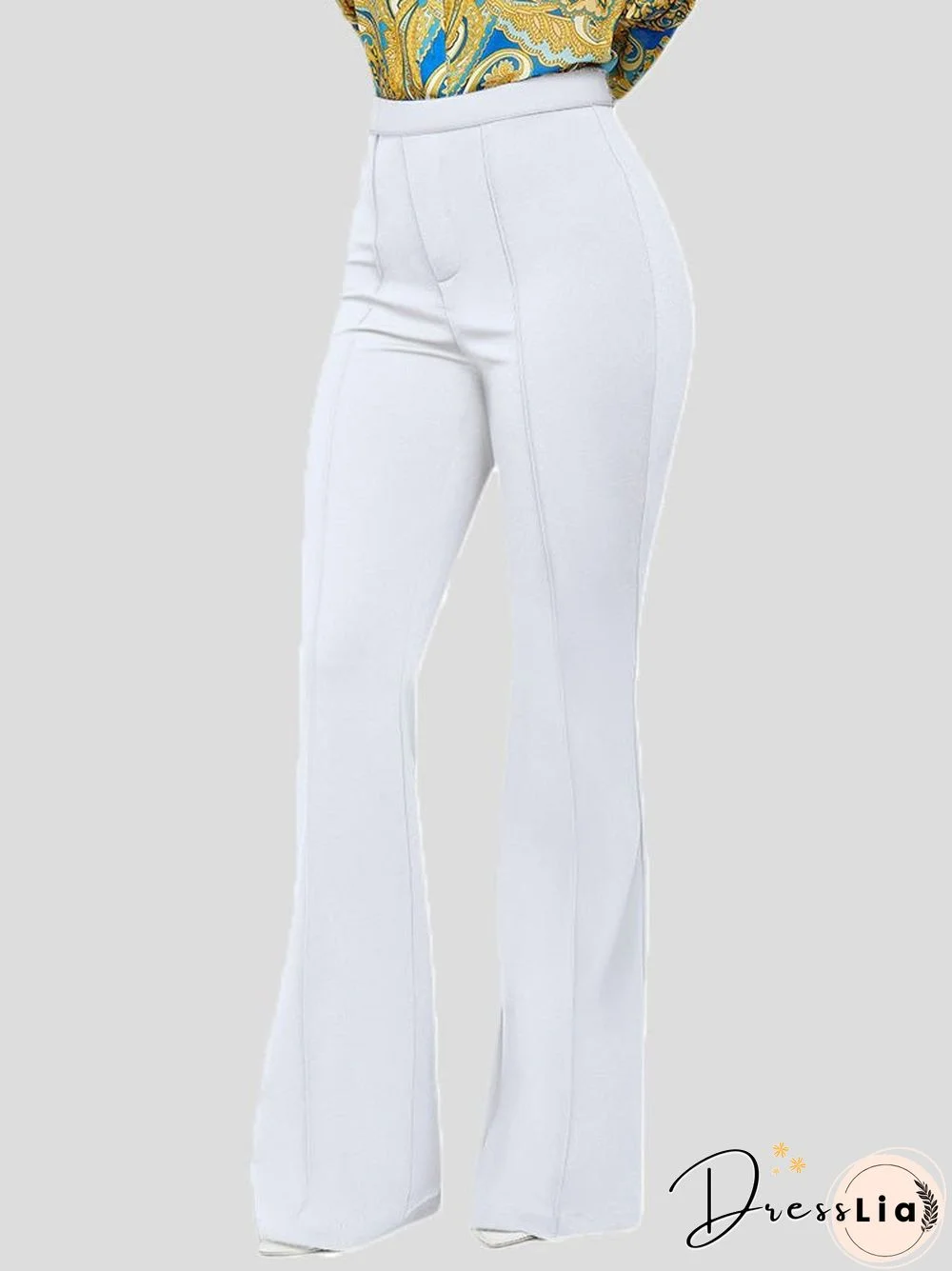Women'S Pants Solid Slim High Waist Flared Pants