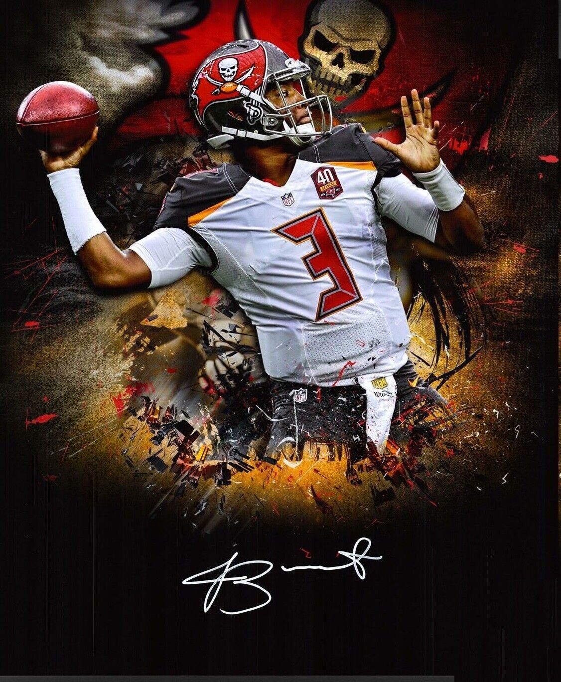 Jameis Winston Autographed Signed 8x10 Photo Poster painting ( Buccaneers ) REPRINT