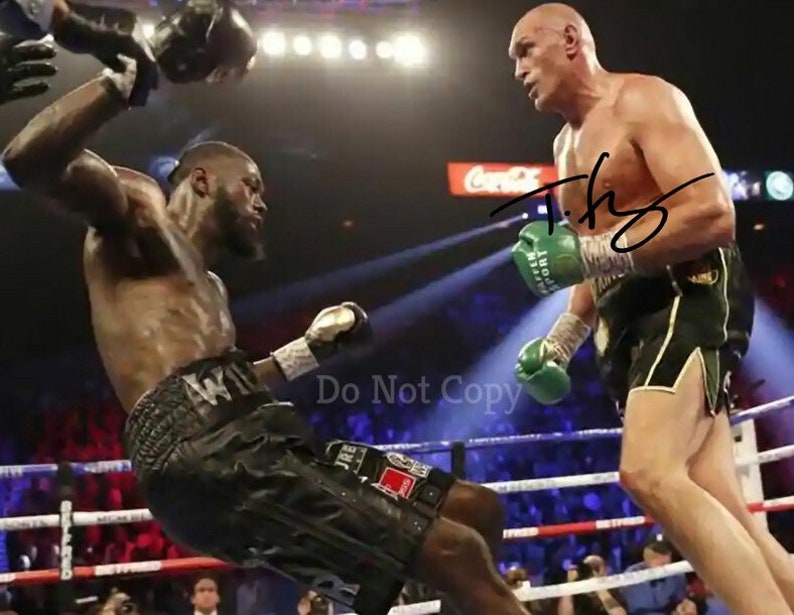 Tyson Fury Signed Autogaphed 8x10 Photo Poster painting rp Auto vs Deontay Wilder Heavy Weight Champion