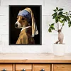 The Girl With A Pearl Earring Dog-11CT Stamped Cross Stitch 40*50cm