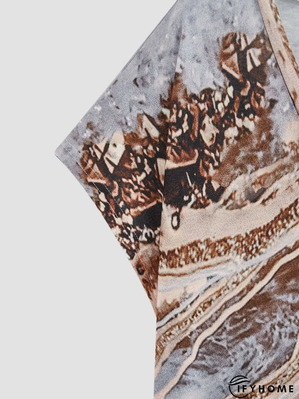 Vacation Ombre Regular Fit V Neck Dress | IFYHOME