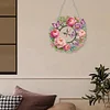 Acrylic Special Shape Peony Butterfly 5D Diamond Painting Wreath Clock