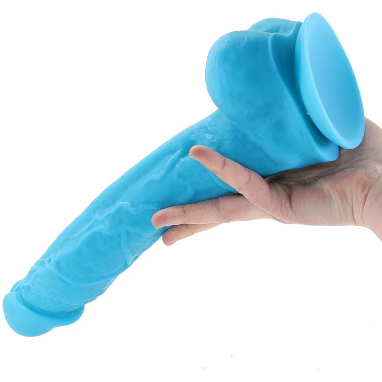 pornhint Pornhint Colours Pleasures 10 Inch Silicone Dildo in Blue