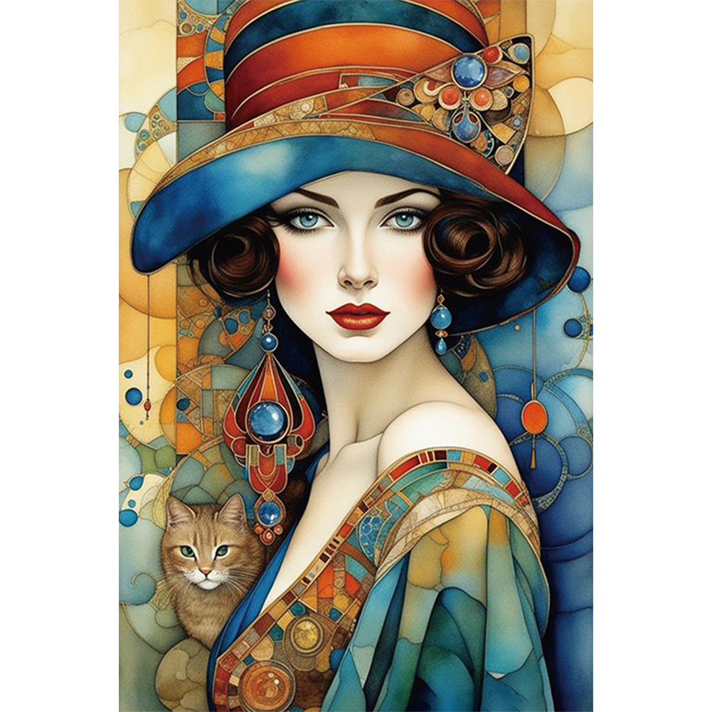 Noble Lady 40*60cm(canvas) full round drill diamond painting