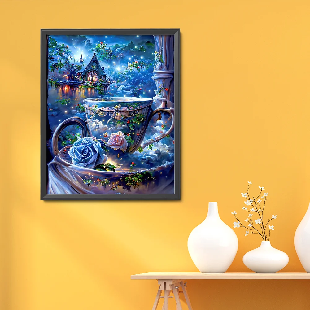 11CT Full Counted Cross Stitch - Flower(Canvas|40*50CM)