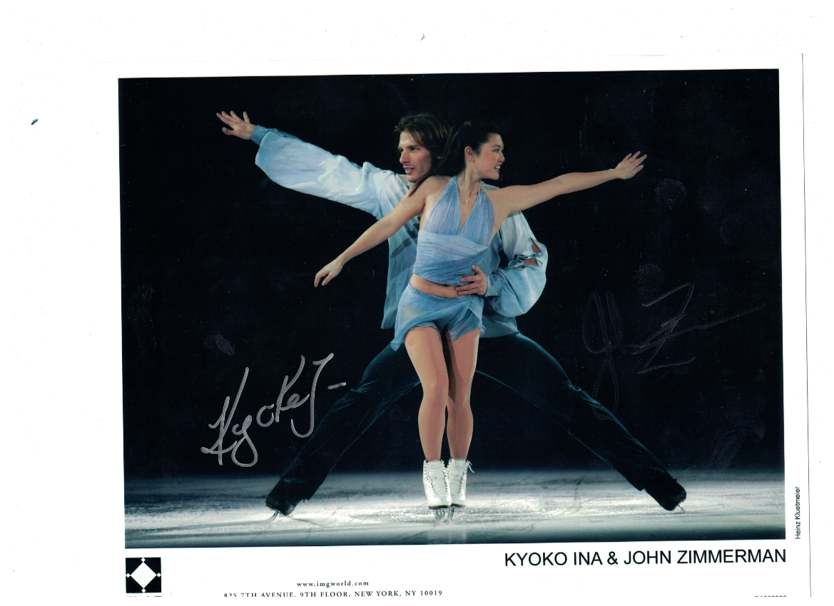 Kyoko Ina Jordan Zimmerman Olympic Figure Skating Signed 8x10 Photo Poster painting W/Our COA A