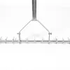 Thatch Rakes for Lawns 15.4 Inch Wide Lawn Rake for Leaves and Grass with Long Handle & 11 Curved Tines for Garden Yard Soil Loosening Grass Cleaning