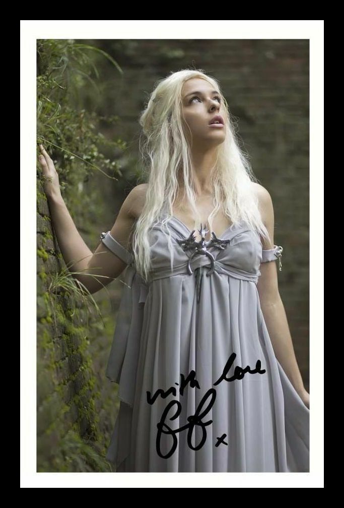 Emilia Clarke - Game Of Thrones Autograph Signed & Framed Photo Poster painting 8