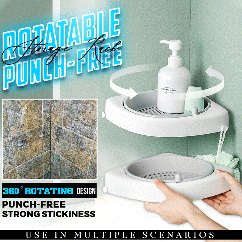 Rotatable Punch-free Storage Rack