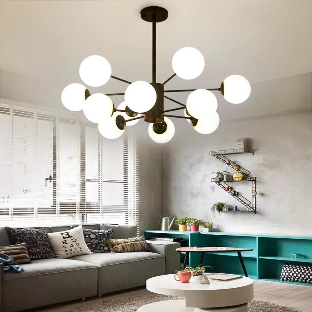 Vintage Bubble Glass Ball Pendant Lights E27 LED bulbs Modo Pendant Lamps For Living Room Indoor Home Dedoration Lighting