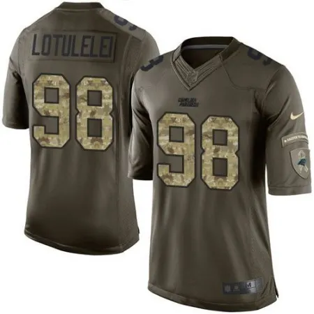 Panthers #98 Star Lotulelei Green Men's Stitched NFL Limited Salute to Service Jersey