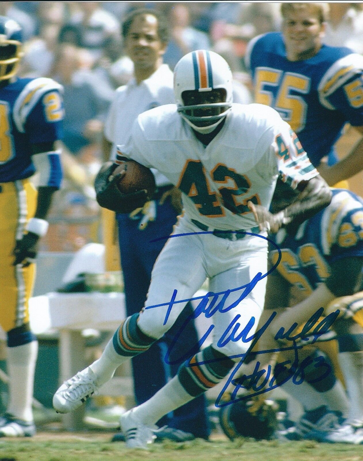 Signed 8x10 PAUL WARFIELD HOF MIAMI DOLPHINS Autographed Photo Poster painting - w/COA