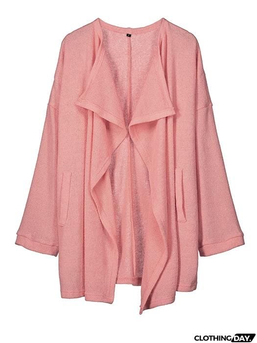 Solid Color Irregular Collar Cardigan Sweater Jackets