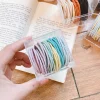 50PCS Basic Plain Colors Elastic Hair Bands