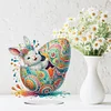 (US Only)2D Flat Easter Egg Bunny DIY Double-Sided Diamond Painting Desktop Decorations