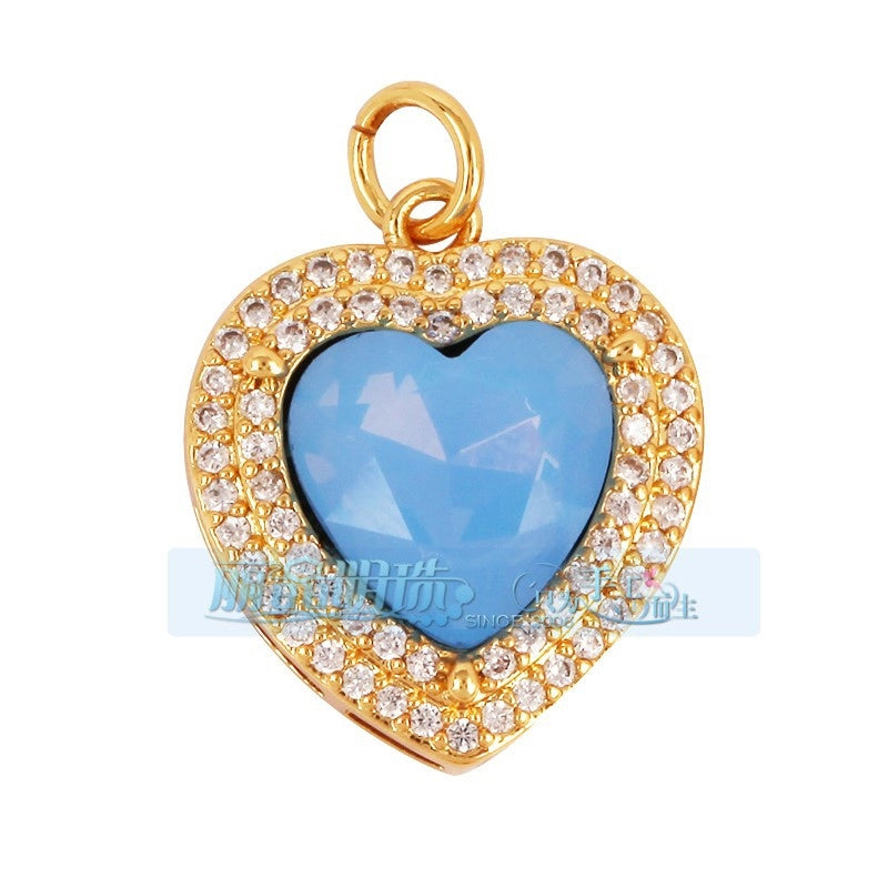 1 Piece Copper Geometric Heart Shape Snowflake Pendant Jewelry Accessories