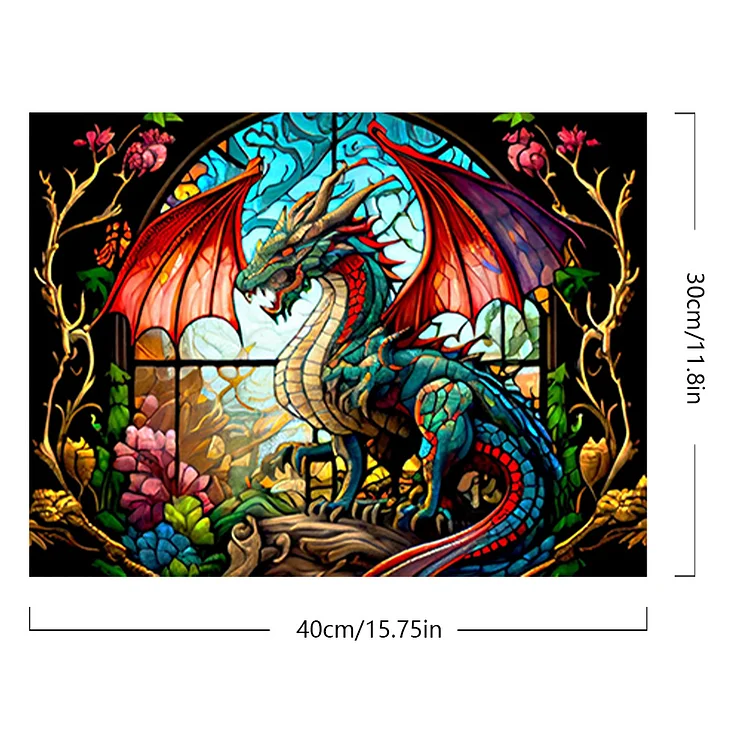 Full Round Drill Diamond Painting - Western Dragon - 40*40cm